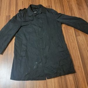Chama Black Trench Coat - Size XL